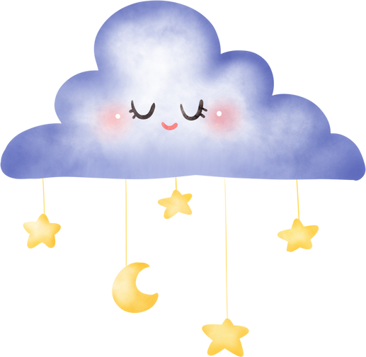 Cloud, Moon, and Stars