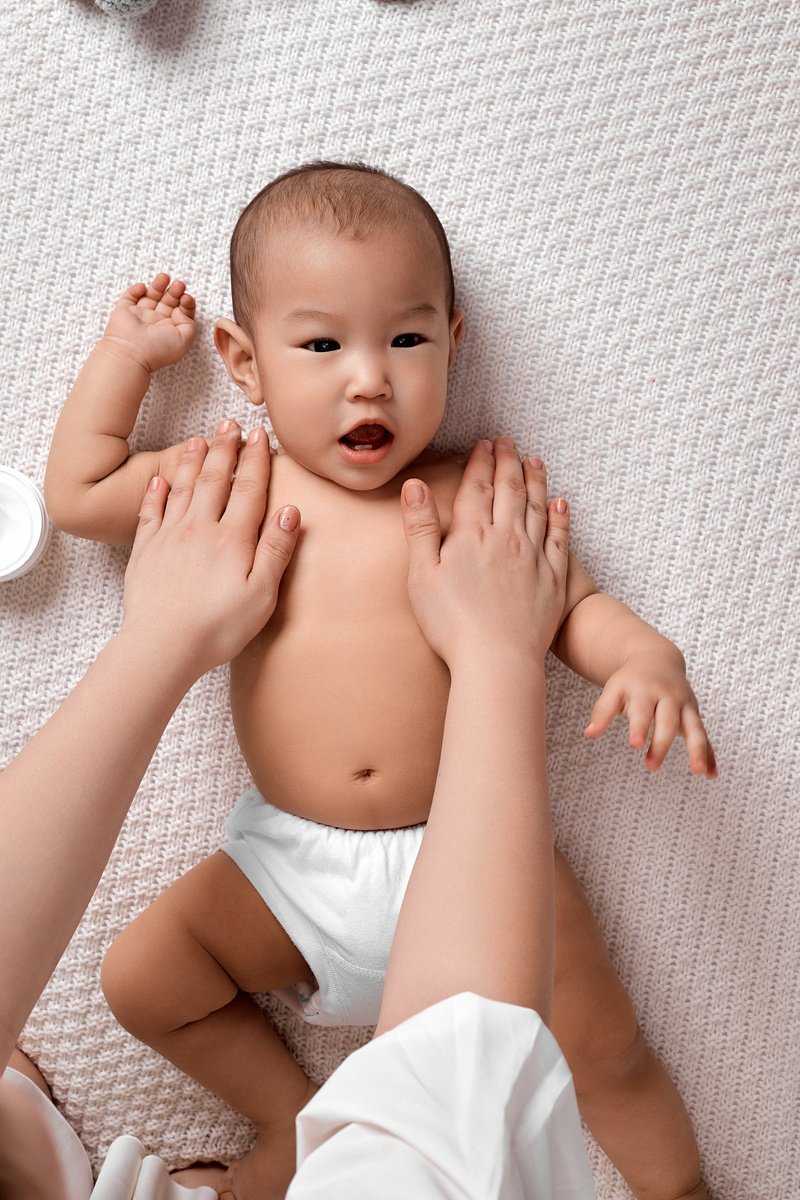 Cute Baby Getting a Massage